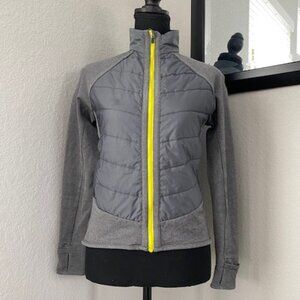 LUCY Full Zip Hybrid Jacket Gray Coat XS
